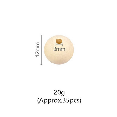 DIY 6-30mm puidust helmed Naturaalsest viimistlemata puidust vahehelmed Keskkonnasõbralikud DIY käsitöötarbed Ehete valmistamise käevõru tarvik