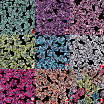 11 mm 50 бр. Прозрачни акрилни верижни звена Мъниста във формата на звезда Свободни дистанционни мъниста за изработка на бижута Направи си сам аксесоари за гривни V0826