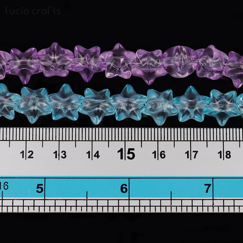 11 mm 50 tk läbipaistvad akrüülist keti lingid Tähekujulised helmed lahtised vahehelmed ehete valmistamiseks DIY käevõru tarvikud V0826