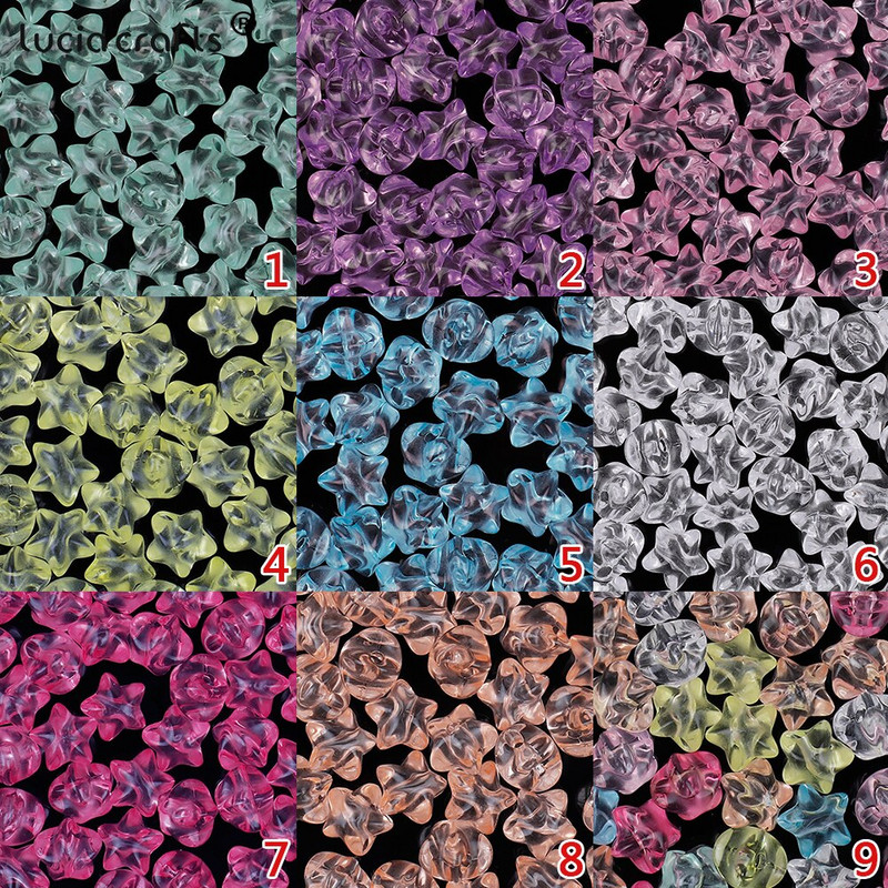11 mm 50 tk läbipaistvad akrüülist keti lingid Tähekujulised helmed lahtised vahehelmed ehete valmistamiseks DIY käevõru tarvikud V0826