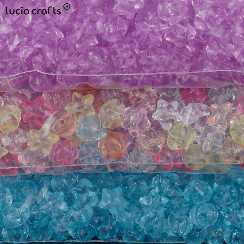 11 mm 50 tk läbipaistvad akrüülist keti lingid Tähekujulised helmed lahtised vahehelmed ehete valmistamiseks DIY käevõru tarvikud V0826