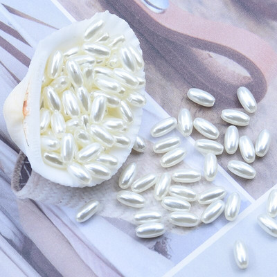 Uus 4x8mm 300 tk/partii riisi kuju mitmevärvilised imitatsioonid pärlid helmed käsitöö kaunistus DIY käevõrud kaelakeed ehete tegemine