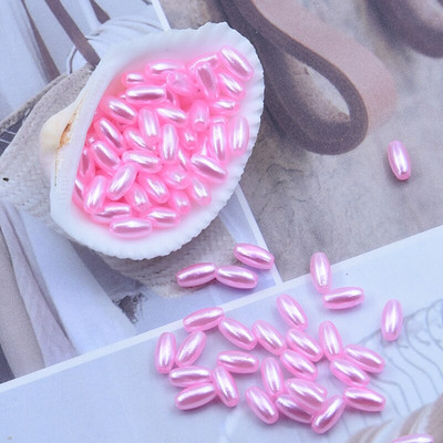 Uus 4x8mm 300 tk/partii riisi kuju mitmevärvilised imitatsioonid pärlid helmed käsitöö kaunistus DIY käevõrud kaelakeed ehete tegemine