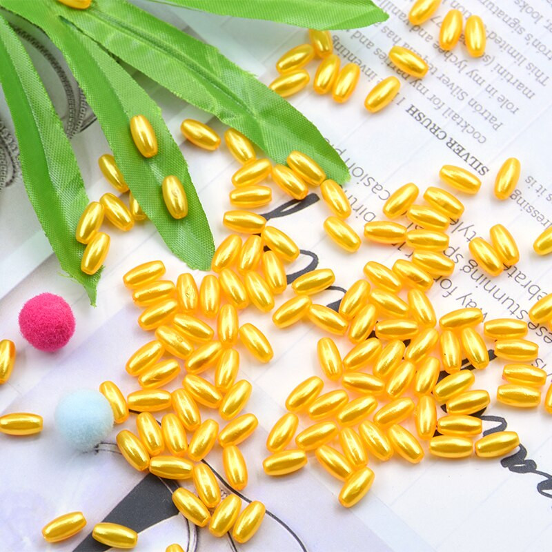 Uus 4x8mm 300 tk/partii riisi kuju mitmevärvilised imitatsioonid pärlid helmed käsitöö kaunistus DIY käevõrud kaelakeed ehete tegemine