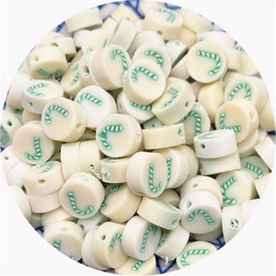 30 ks/sada 10 mm vianočné hlinené dištančné korálky z polymérovej hliny na výrobu šperkov, DIY ručne vyrobené doplnky