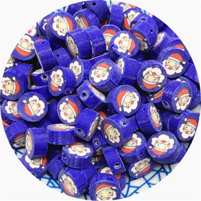 30 ks/sada 10 mm vianočné hlinené dištančné korálky z polymérovej hliny na výrobu šperkov, DIY ručne vyrobené doplnky