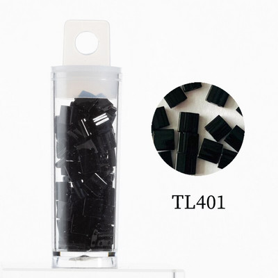 Korálky Taidian Miyuki Tila 5x5x1,9 mm, pevné nepriehľadné sklenené perly na výrobu korálkových náramkov, univerzálne, 10 g/tuba