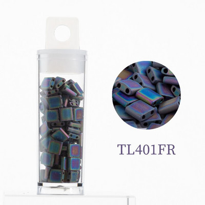 Korálky Taidian Miyuki Tila 5x5x1,9 mm, pevné nepriehľadné sklenené perly na výrobu korálkových náramkov, univerzálne, 10 g/tuba