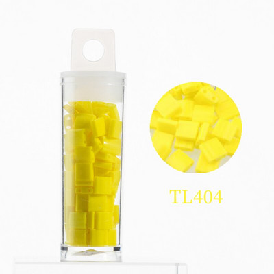 Korálky Taidian Miyuki Tila 5x5x1,9 mm, pevné nepriehľadné sklenené perly na výrobu korálkových náramkov, univerzálne, 10 g/tuba