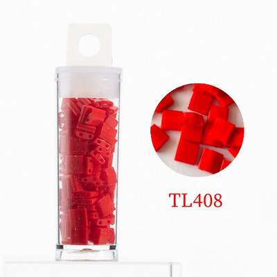 Korálky Taidian Miyuki Tila 5x5x1,9 mm, pevné nepriehľadné sklenené perly na výrobu korálkových náramkov, univerzálne, 10 g/tuba