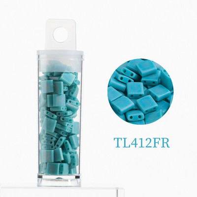 Korálky Taidian Miyuki Tila 5x5x1,9 mm, pevné nepriehľadné sklenené perly na výrobu korálkových náramkov, univerzálne, 10 g/tuba