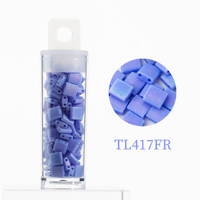 Korálky Taidian Miyuki Tila 5x5x1,9 mm, pevné nepriehľadné sklenené perly na výrobu korálkových náramkov, univerzálne, 10 g/tuba