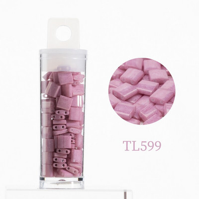 Korálky Taidian Miyuki Tila 5x5x1,9 mm, pevné nepriehľadné sklenené perly na výrobu korálkových náramkov, univerzálne, 10 g/tuba