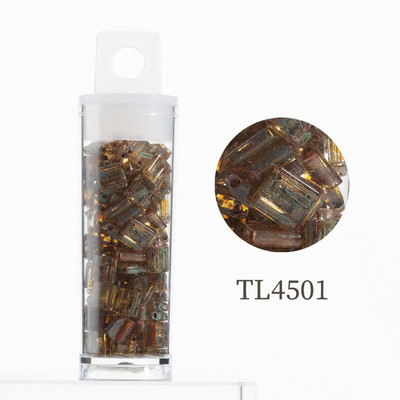 Korálky Taidian Miyuki Tila 5x5x1,9 mm, pevné nepriehľadné sklenené perly na výrobu korálkových náramkov, univerzálne, 10 g/tuba