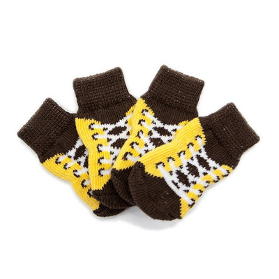 Čivava Hrubý chránič labiek Protišmyková sada topánok Doplnky 4 ks Potlač Psy Malé mačky Pletené Teplé Šteniatka Športové Ponožky