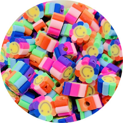 30 buc 10 mm margele de floarea soarelui Smiley margele distanțiere de argilă margele de lut polimeric pentru realizarea de bijuterii DIY handmade charm brățară colier