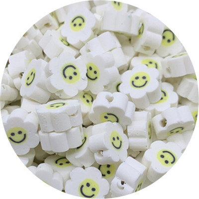 30 buc 10 mm margele de floarea soarelui Smiley margele distanțiere de argilă margele de lut polimeric pentru realizarea de bijuterii DIY handmade charm brățară colier
