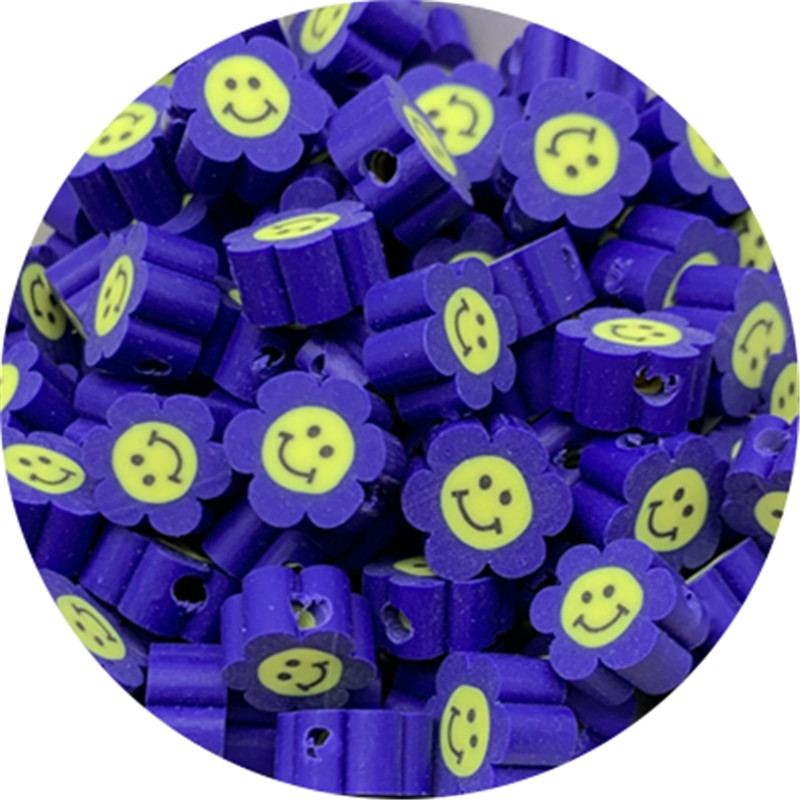 30 buc 10 mm margele de floarea soarelui Smiley margele distanțiere de argilă margele de lut polimeric pentru realizarea de bijuterii DIY handmade charm brățară colier