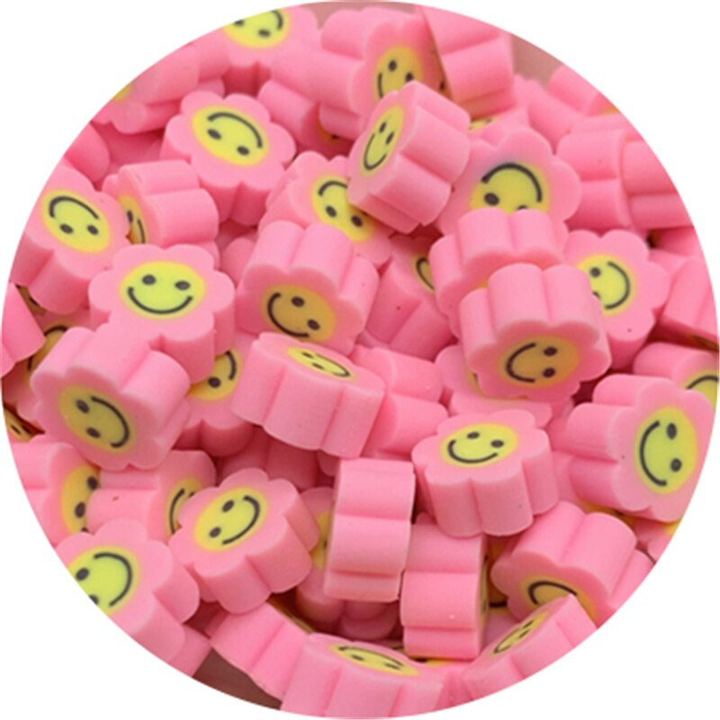 30 buc 10 mm margele de floarea soarelui Smiley margele distanțiere de argilă margele de lut polimeric pentru realizarea de bijuterii DIY handmade charm brățară colier