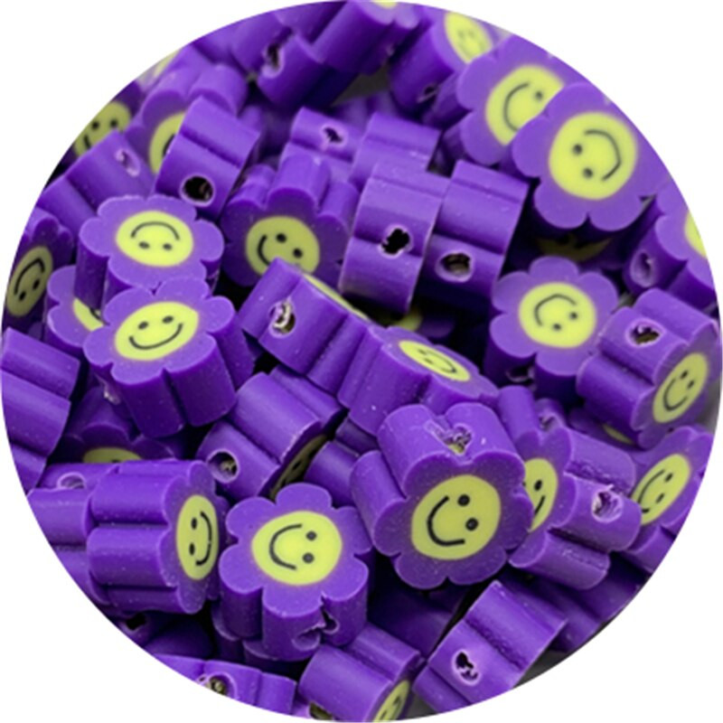30 buc 10 mm margele de floarea soarelui Smiley margele distanțiere de argilă margele de lut polimeric pentru realizarea de bijuterii DIY handmade charm brățară colier