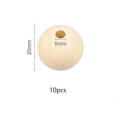 DIY 6–30 mm naturaalsest puidust helmed ümmargused vahetükid puidust pärlitest pliivabad pallid.