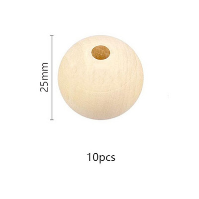 DIY 6–30 mm naturaalsest puidust helmed ümmargused vahetükid puidust pärlitest pliivabad pallid.