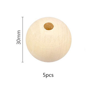 DIY 6–30 mm naturaalsest puidust helmed ümmargused vahetükid puidust pärlitest pliivabad pallid.