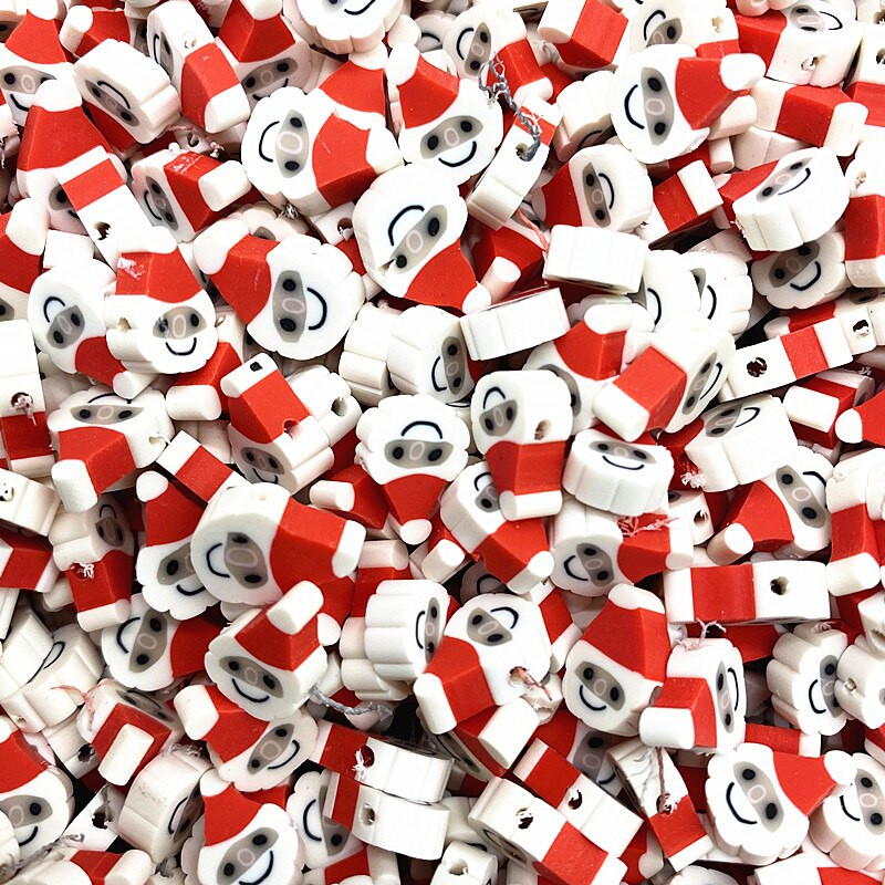 Uued 30 tk/partii 10 mm jõululumememme savist vahehelmed Polümeersavist helmed ehete valmistamiseks DIY käsitsi valmistatud tarvikud