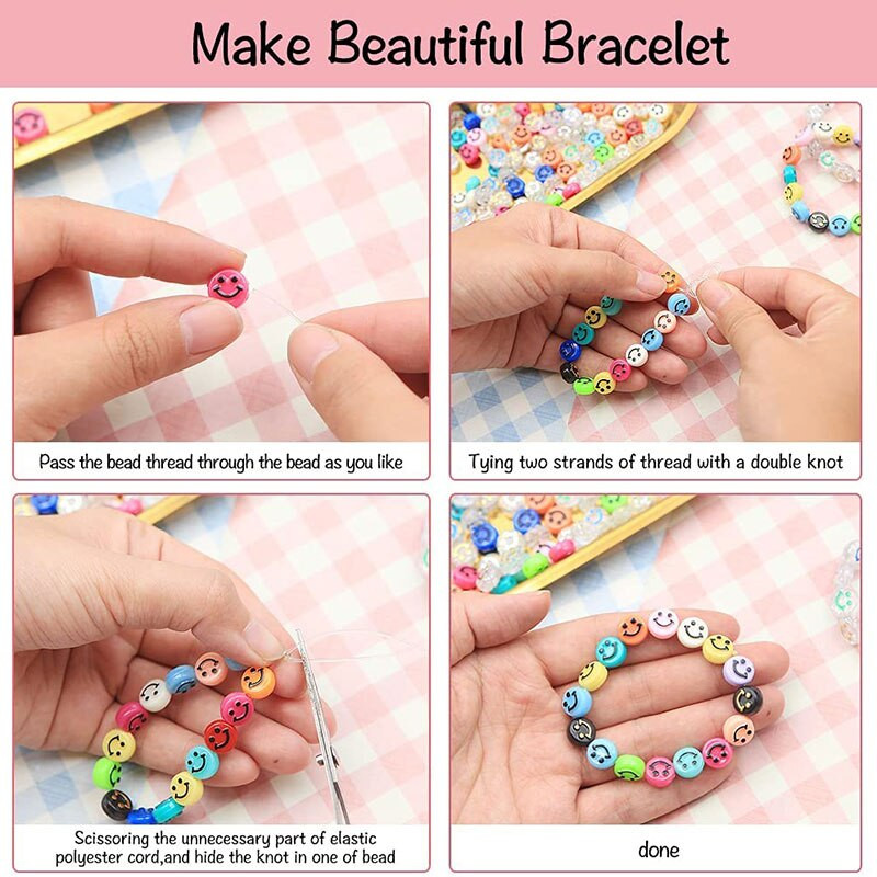 50/100 ks korálok smajlíkovej tváre 10 mm akrylové okrúhle šťastné tváre voľné dištančné korálky prívesky na výrobu šperkov DIY remeselné doplnky