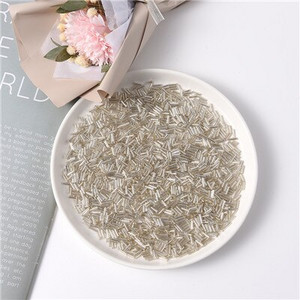 300Gb 2x6mm Taisnas Bugles Brīvi stikla sēklu starplikas caurule Leptospira krelles rotaslietu izgatavošanai DIY apģērbu šūšanas piederumi