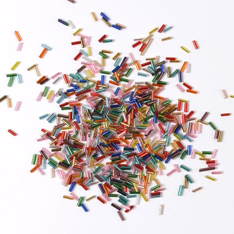 300Gb 2x6mm Taisnas Bugles Brīvi stikla sēklu starplikas caurule Leptospira krelles rotaslietu izgatavošanai DIY apģērbu šūšanas piederumi