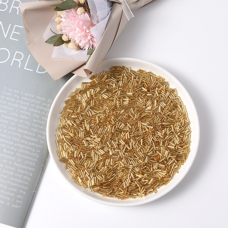 300Gb 2x6mm Taisnas Bugles Brīvi stikla sēklu starplikas caurule Leptospira krelles rotaslietu izgatavošanai DIY apģērbu šūšanas piederumi