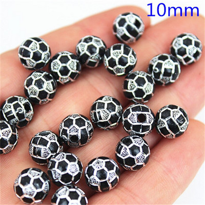 Cong Shao 50 τμχ/παρτίδα Ακρυλικό βόλεϊ Ποδόσφαιρο Μπέιζμπολ Στρογγυλό Spacer Ball Beads Αξεσουάρ για Χειροποίητα κοσμήματα DIY 8Y798