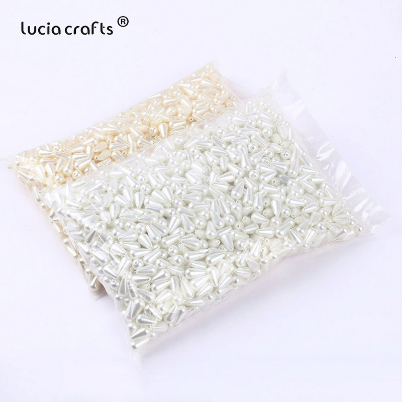 50 ks bielych slonovinových kvapiek vody v tvare imitácií perál 8x13/6x14mm s rovným otvorom korálky na výrobu náramkov a šperkov