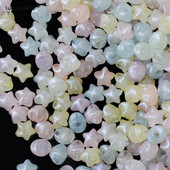 9-12mm 50 buc. Mărgele acrilice de culoare macaron în formă de inimă de stea cu mărgele cu găuri Charms brăţară colier margele pentru realizarea de bijuterii DIY