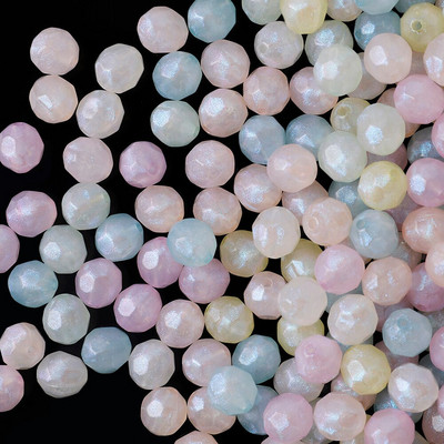 9-12mm 50 buc. Mărgele acrilice de culoare macaron în formă de inimă de stea cu mărgele cu găuri Charms brăţară colier margele pentru realizarea de bijuterii DIY