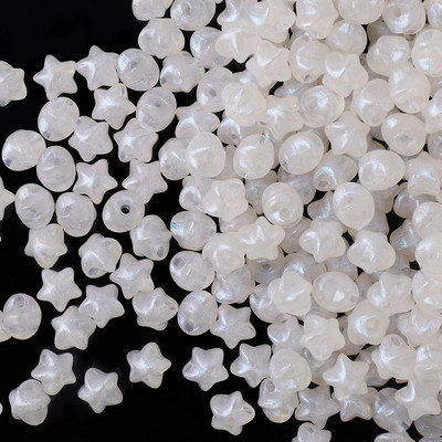 9-12mm 50 buc. Mărgele acrilice de culoare macaron în formă de inimă de stea cu mărgele cu găuri Charms brăţară colier margele pentru realizarea de bijuterii DIY