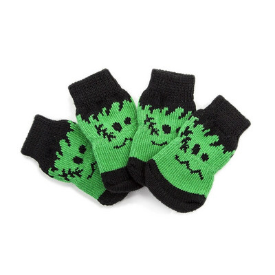 Ponožky pre psov, doplnky pre topánky, 4 ks, protišmykové ponožky, teplé, pre malé mačky, psy, pletené, pre domáce zvieratá, zimné, pre odtlačky labiek, pre čivavy, hrubé chrániče, športové