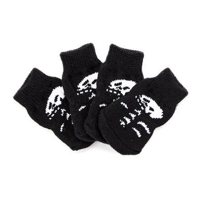 Ponožky pre psov, doplnky pre topánky, 4 ks, protišmykové ponožky, teplé, pre malé mačky, psy, pletené, pre domáce zvieratá, zimné, pre odtlačky labiek, pre čivavy, hrubé chrániče, športové
