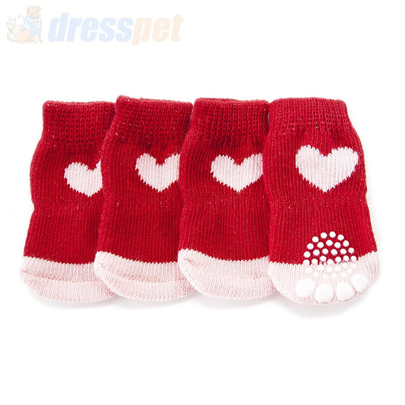 Ponožky pre psov, doplnky pre topánky, 4 ks, protišmykové ponožky, teplé, pre malé mačky, psy, pletené, pre domáce zvieratá, zimné, pre odtlačky labiek, pre čivavy, hrubé chrániče, športové