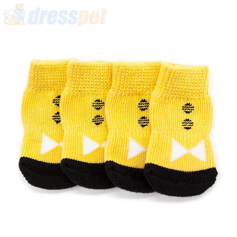 Ponožky pre psov, doplnky pre topánky, 4 ks, protišmykové ponožky, teplé, pre malé mačky, psy, pletené, pre domáce zvieratá, zimné, pre odtlačky labiek, pre čivavy, hrubé chrániče, športové