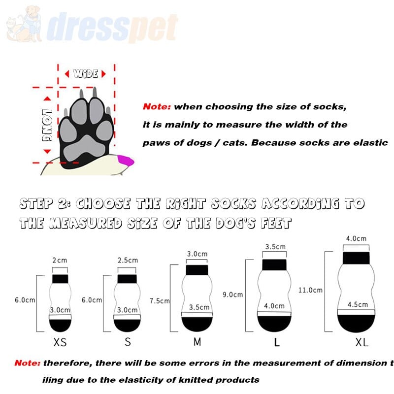 Ponožky pre psov, doplnky pre topánky, 4 ks, protišmykové ponožky, teplé, pre malé mačky, psy, pletené, pre domáce zvieratá, zimné, pre odtlačky labiek, pre čivavy, hrubé chrániče, športové