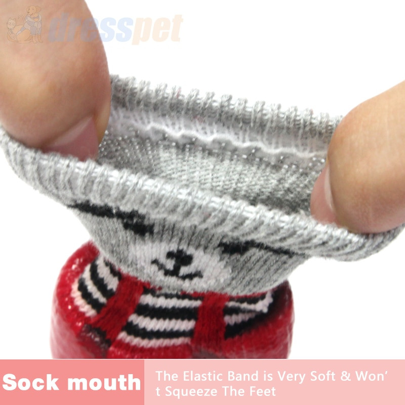 4 buc/set drăguț din cauciuc din bumbac pantofi pentru câini pentru animale de companie, impermeabili, anti-alunecare, cizme de zăpadă, șosete pentru cățeluși, pisici mari și mici