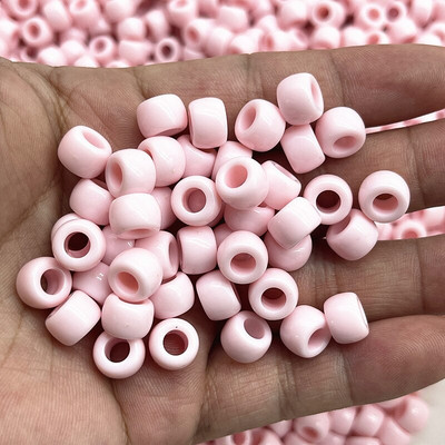 50 бр./лот 6X9 мм акрилни мъниста с големи дупки, дистанционни разхлабени мъниста за изработка на бижута Направи си сам ръчно изработени аксесоари за дрехи