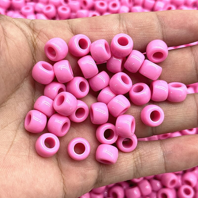 50 бр./лот 6X9 мм акрилни мъниста с големи дупки, дистанционни разхлабени мъниста за изработка на бижута Направи си сам ръчно изработени аксесоари за дрехи