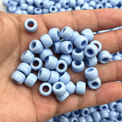 50 бр./лот 6X9 мм акрилни мъниста с големи дупки, дистанционни разхлабени мъниста за изработка на бижута Направи си сам ръчно изработени аксесоари за дрехи