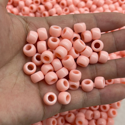 50 бр./лот 6X9 мм акрилни мъниста с големи дупки, дистанционни разхлабени мъниста за изработка на бижута Направи си сам ръчно изработени аксесоари за дрехи