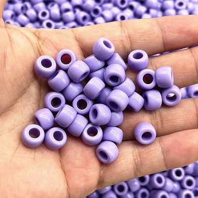 50 бр./лот 6X9 мм акрилни мъниста с големи дупки, дистанционни разхлабени мъниста за изработка на бижута Направи си сам ръчно изработени аксесоари за дрехи