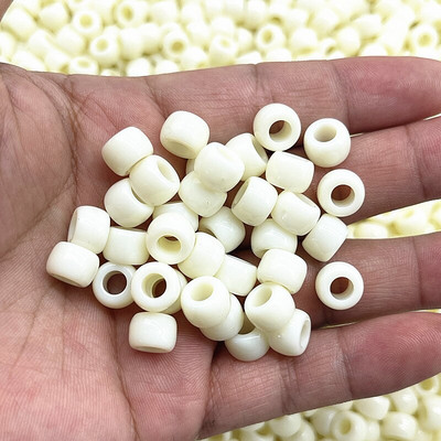 50 бр./лот 6X9 мм акрилни мъниста с големи дупки, дистанционни разхлабени мъниста за изработка на бижута Направи си сам ръчно изработени аксесоари за дрехи