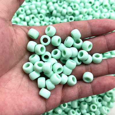 50 бр./лот 6X9 мм акрилни мъниста с големи дупки, дистанционни разхлабени мъниста за изработка на бижута Направи си сам ръчно изработени аксесоари за дрехи